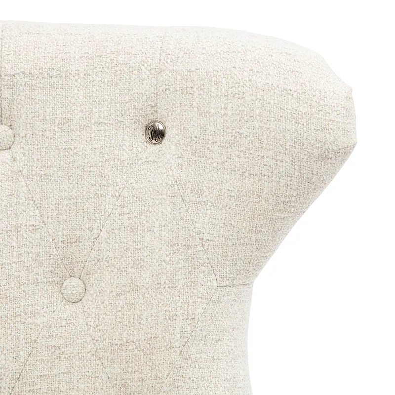 George dining chair rich tweed antique white