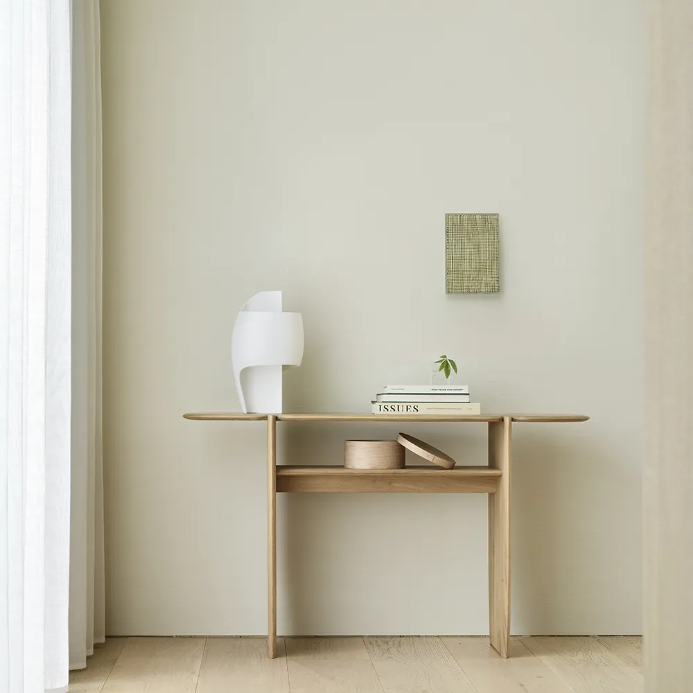 PI Console table oak