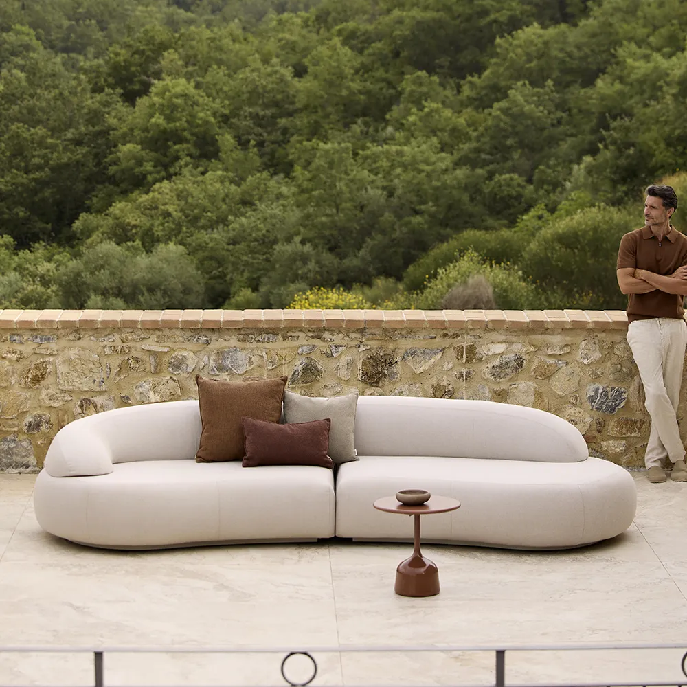 Mellow sofa module left w/long back Sand