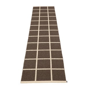 Woven Rug Criss Dark Brown 70x300 cm