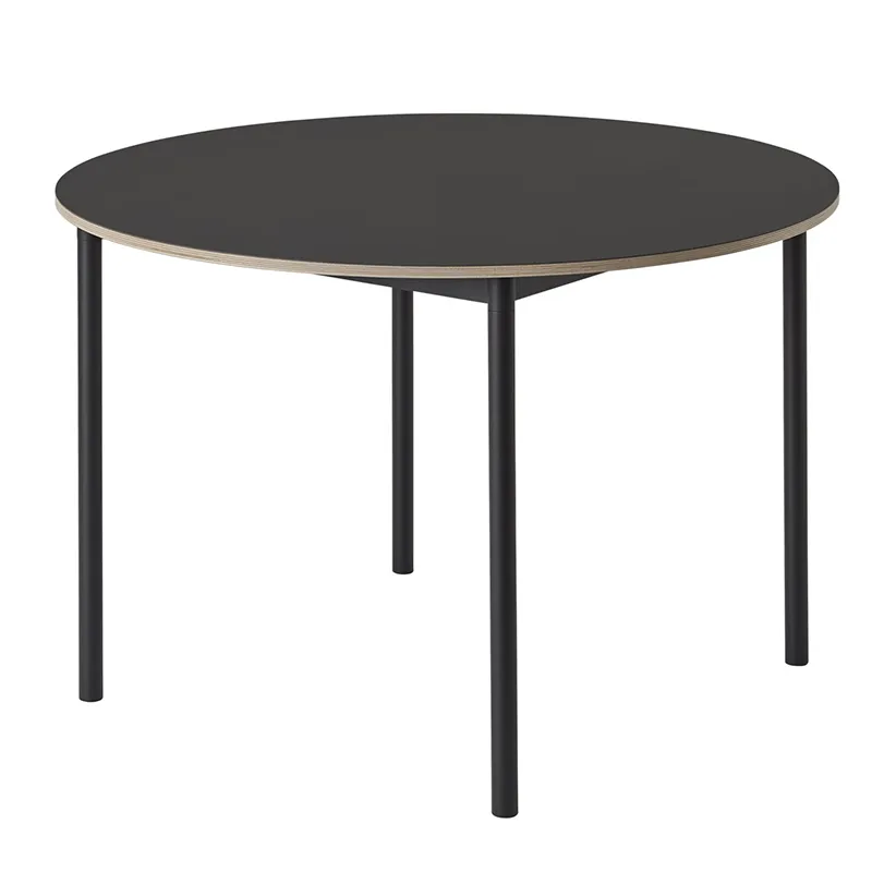 Base dinning table 110 cm - Black Nanolaminate Plywood Black