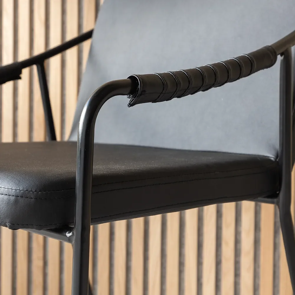 Tvist Dining Chair Black PU 2-pack