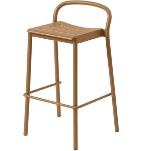 Linear Steel Bar stool Burnt Orange 