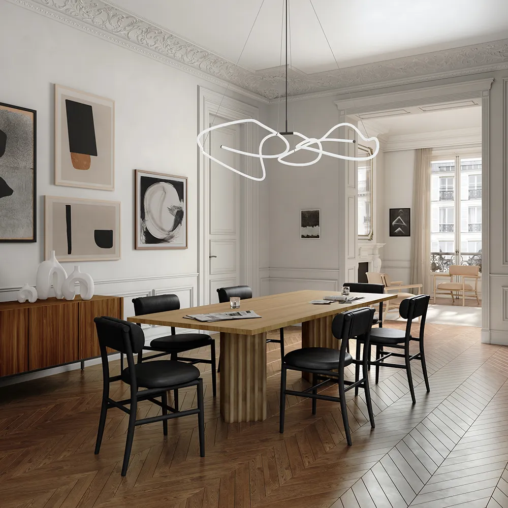 Nama Dining Chair - Coffee Black, Aniline leather black