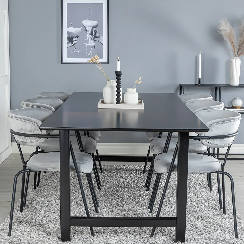 Arrow Dining Chair Grey 2-pack