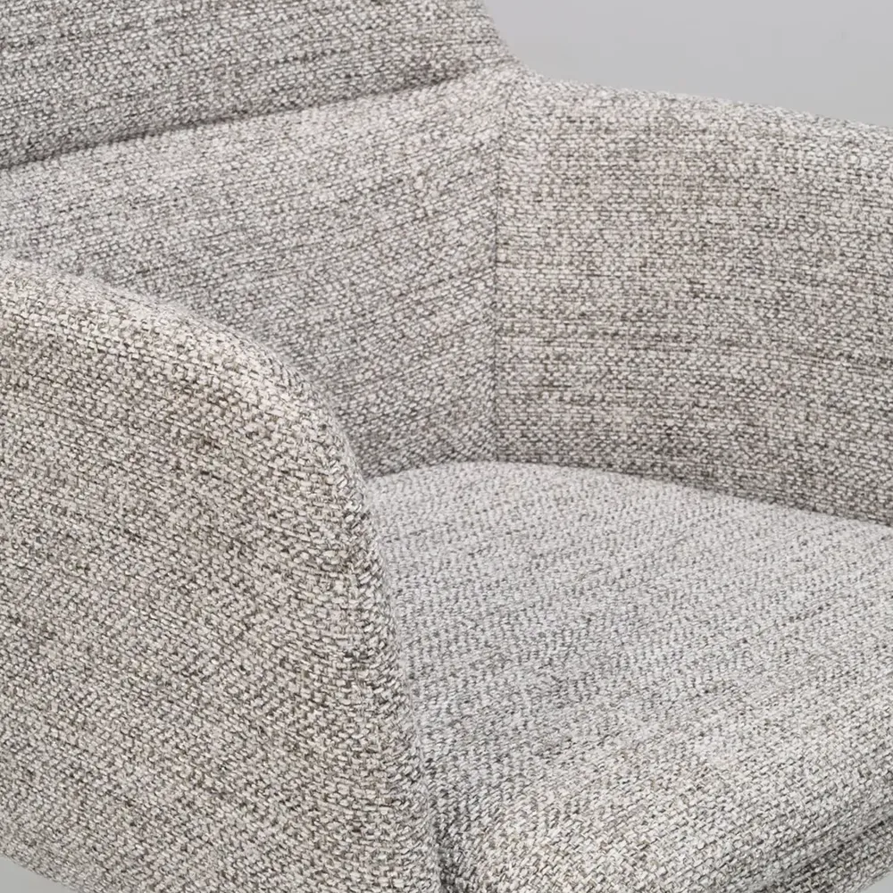 Gladstone chair with armrests dark beige