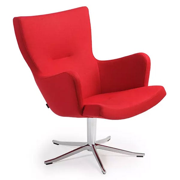 Gyro armchair with armrests fabric B Alu