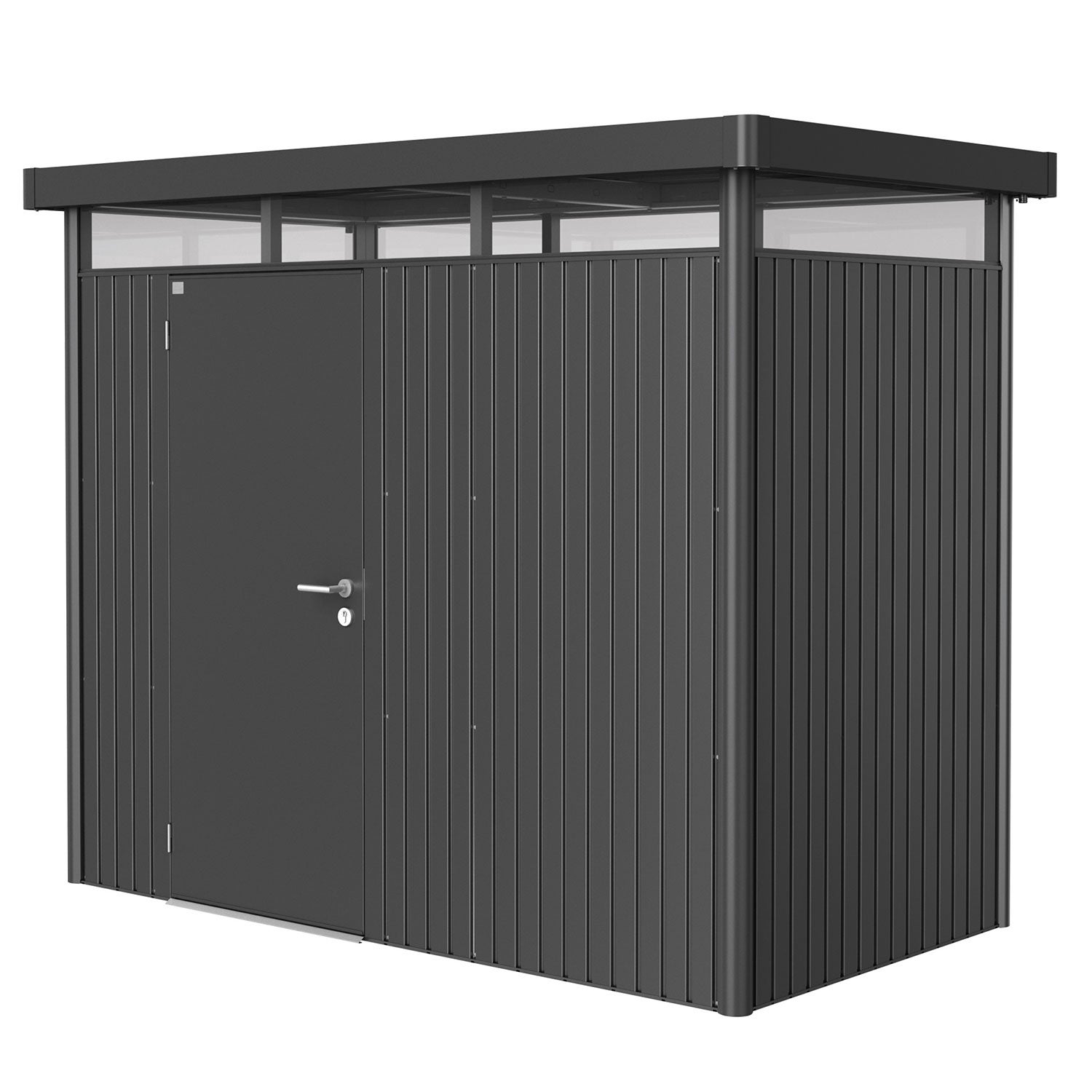 Highline Garden shed size h1 metallic dark grey Biohort