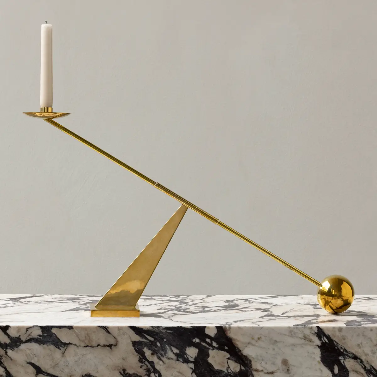 Interconnect Candleholder Large - Polished Brass