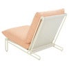 Blixt armchair  Pearl white / Teddy orange