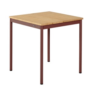 Nox Bistro table 70x70 - Bamboo/Zin Red