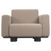 Bolster armchair Antracit / Teddy Beige