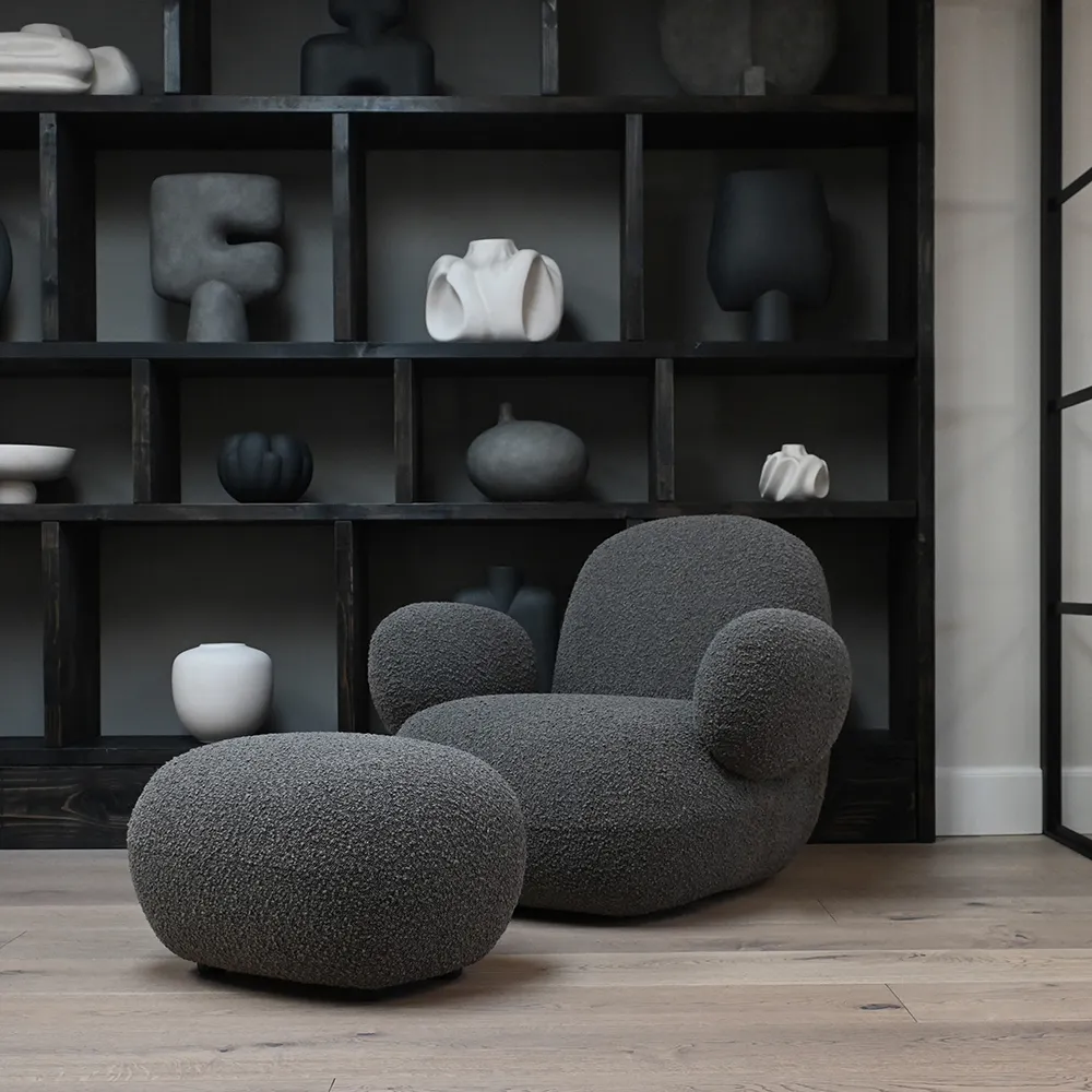 Toe Ottoman - Deep Taupe