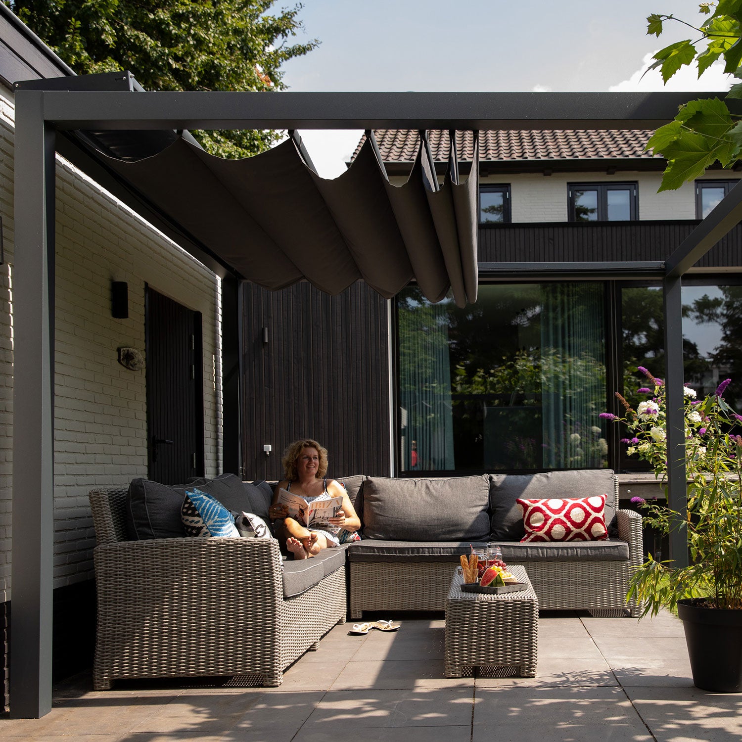 Prosail sun sail harmonica waterproof 297x397cm grey