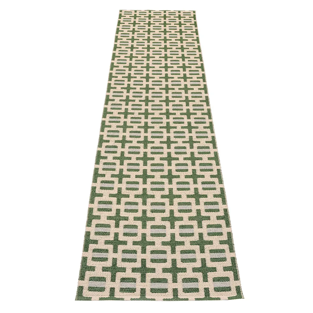 Tom rug Leaf/Cream/sage 70 x 300 cm