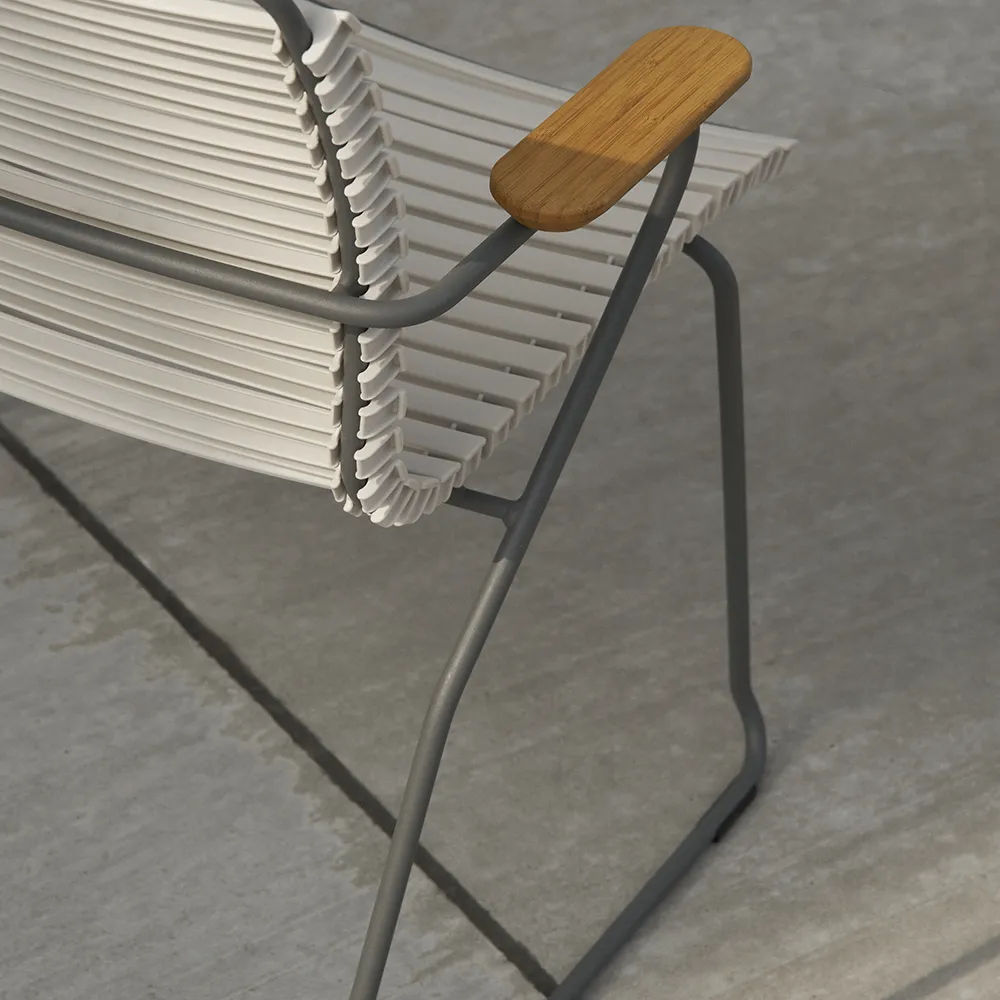 CLICK Armchair white/Grey/Bamboo