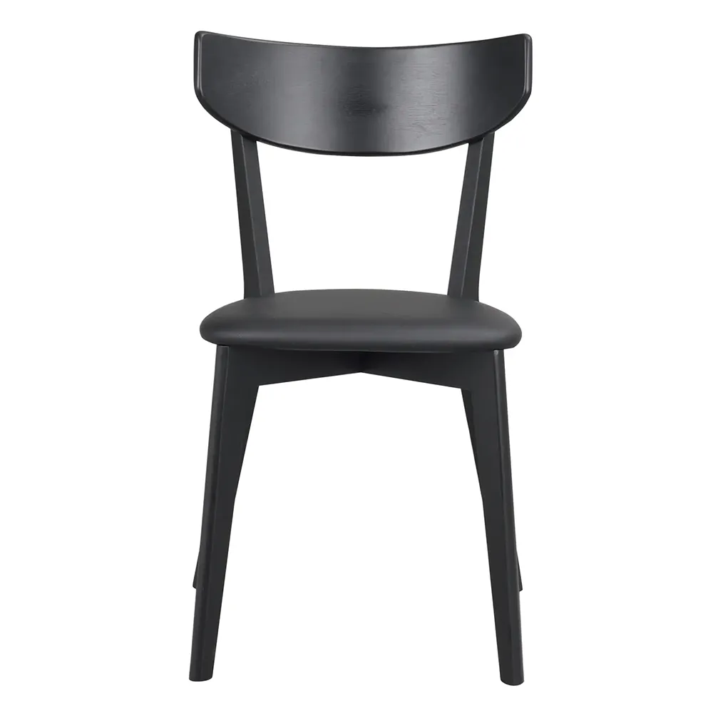 Ami dining chair black oak/black faux leather