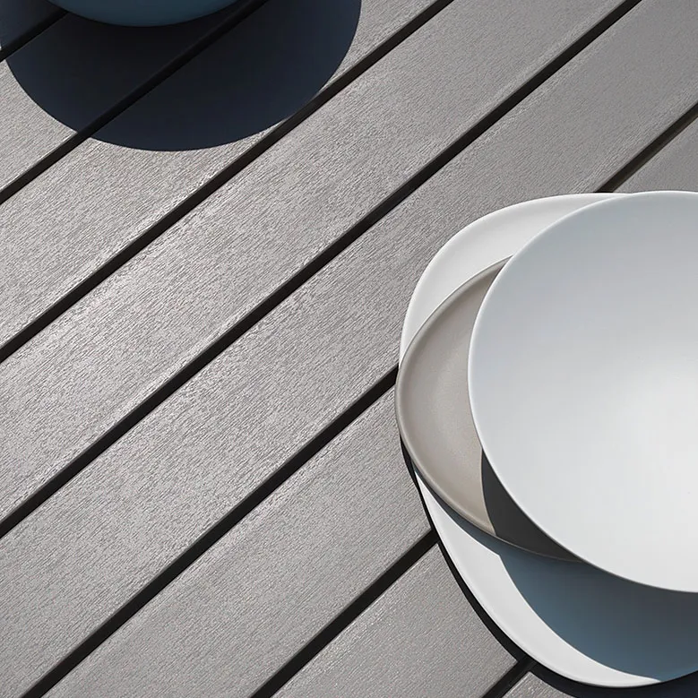 Alloro dining table 100x140-210 cm White Tortora