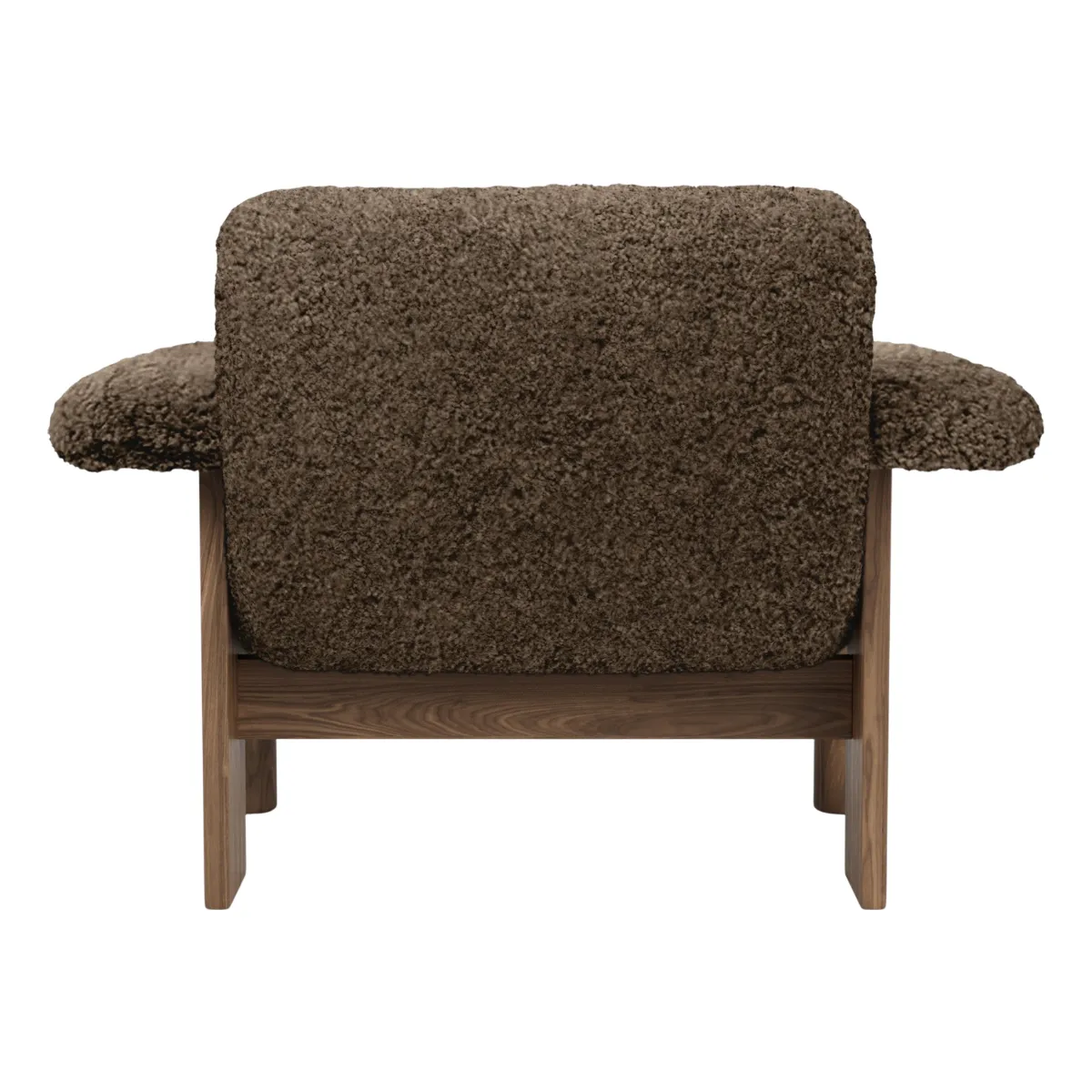 Brasilia Lounge Chair Walnut Solid Sheepskin Nevotex Root