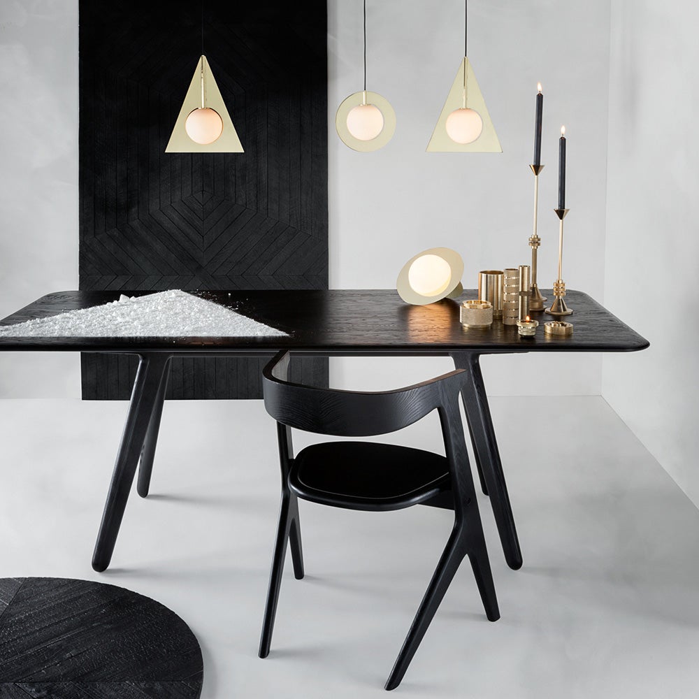Slab dining table 200 cm black