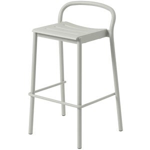 Linear Steel Bar stool Grey 