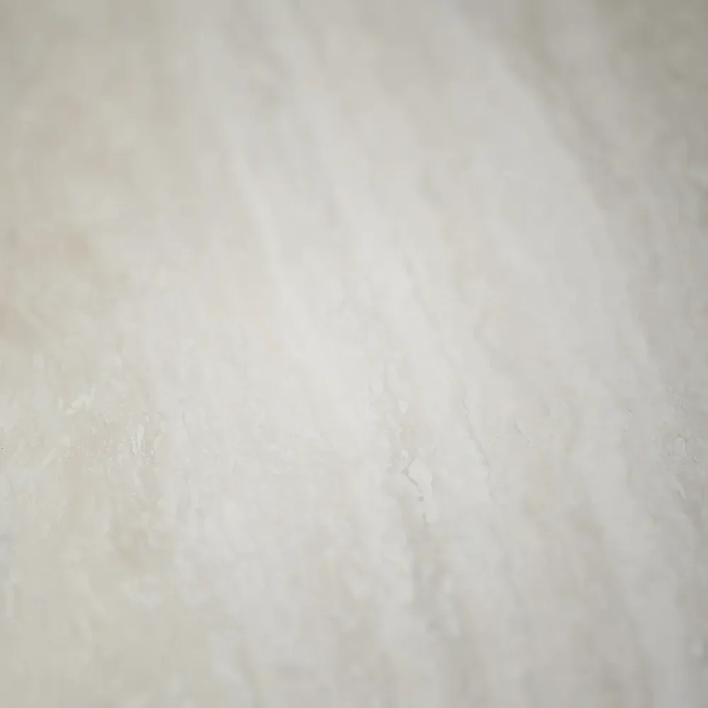 Taransay dining table Ø125 cm beige travertine/brown oak