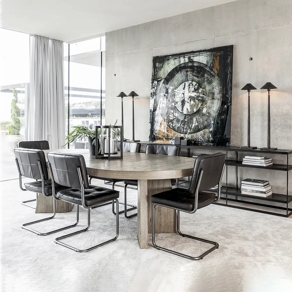 Trent Extendable Dining Table 130-250x130 cm Antique Grey