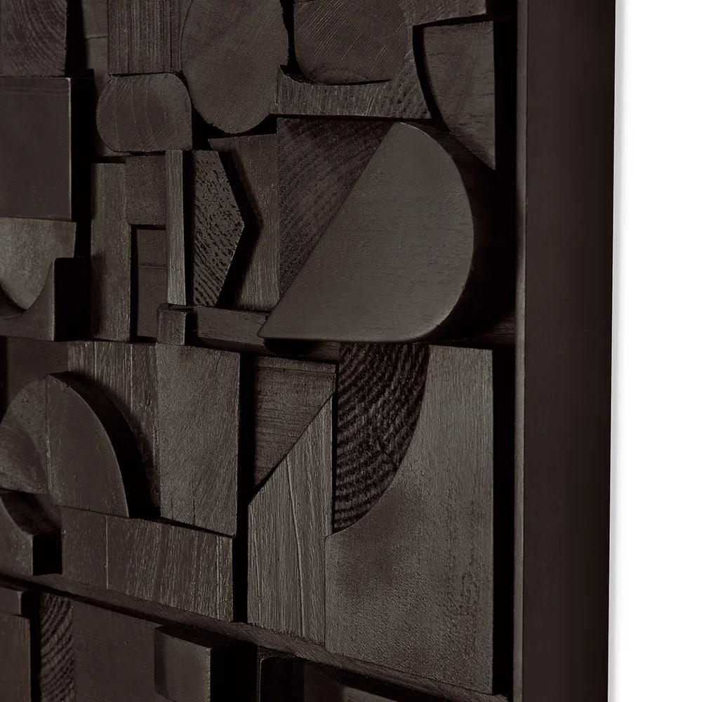 Bricks Wall art 120x90 cm Black