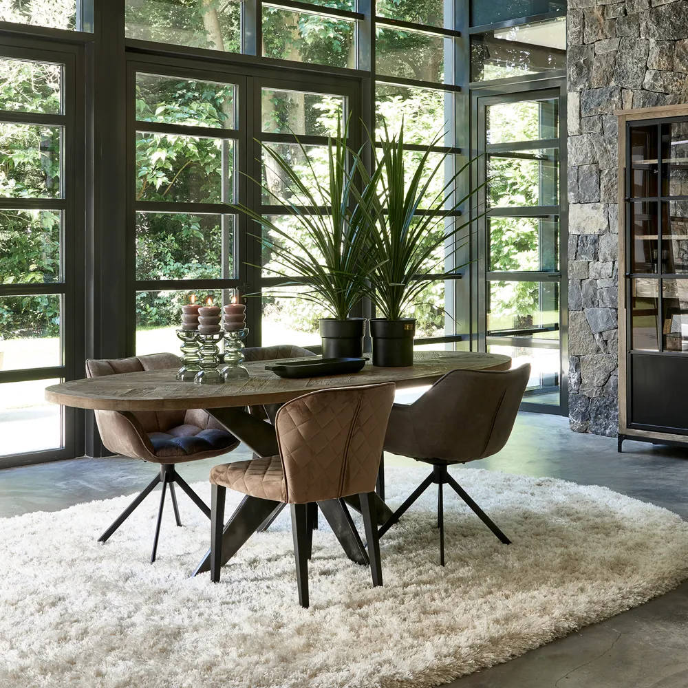 Falcon Crest Elliptic Dining Table 230x105 cm