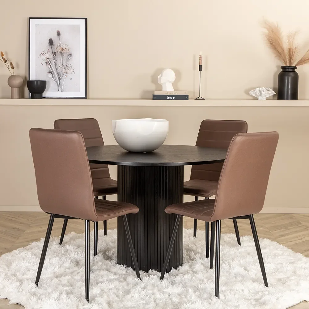 Bianca Dining table Ø110 Black