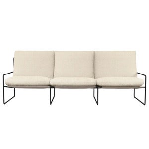 Desert 3-seater sofa Black/Off-white