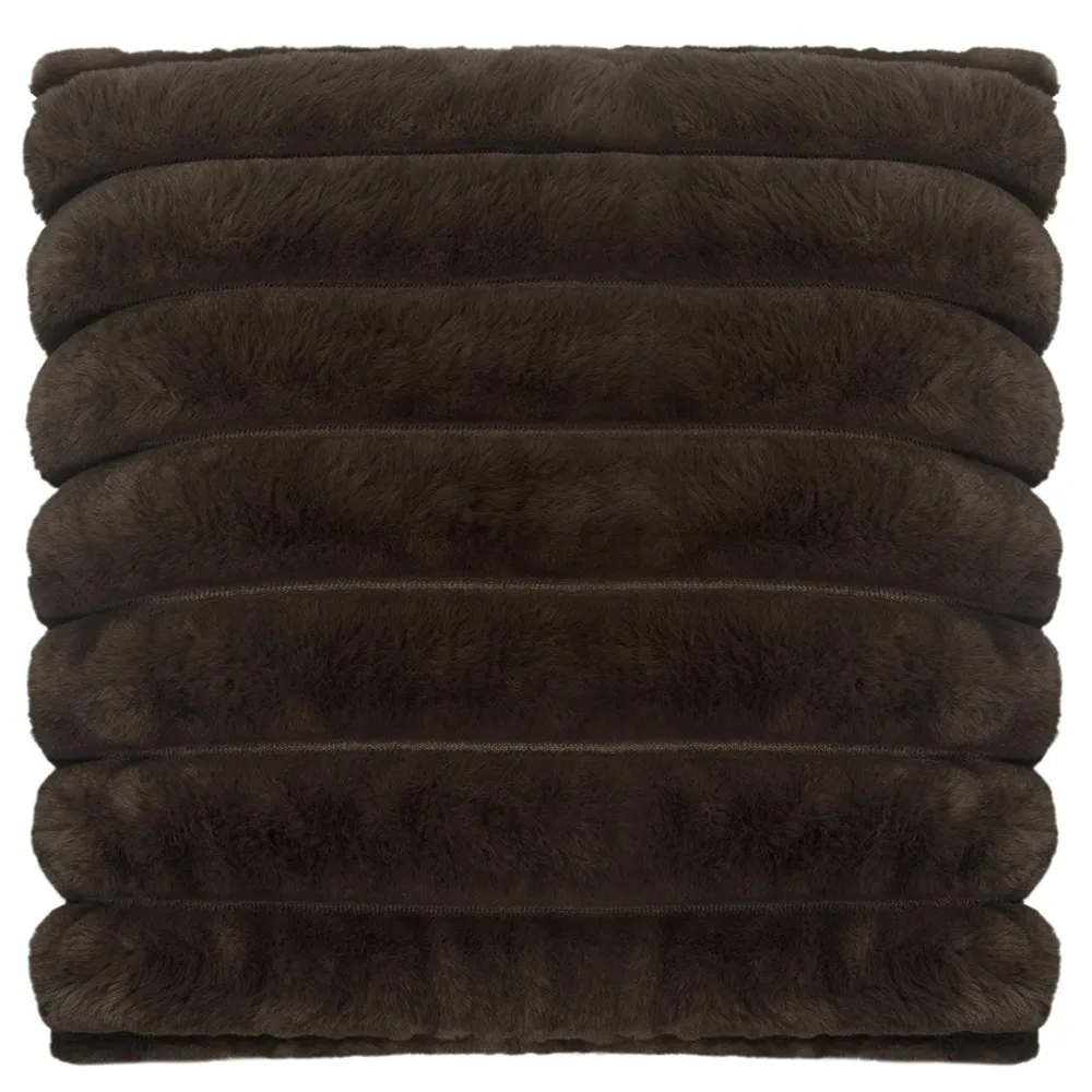 Wave ornamental cushion 45x45 cm Darkbrown