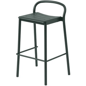 Linear Steel Bar stool Dark Green 