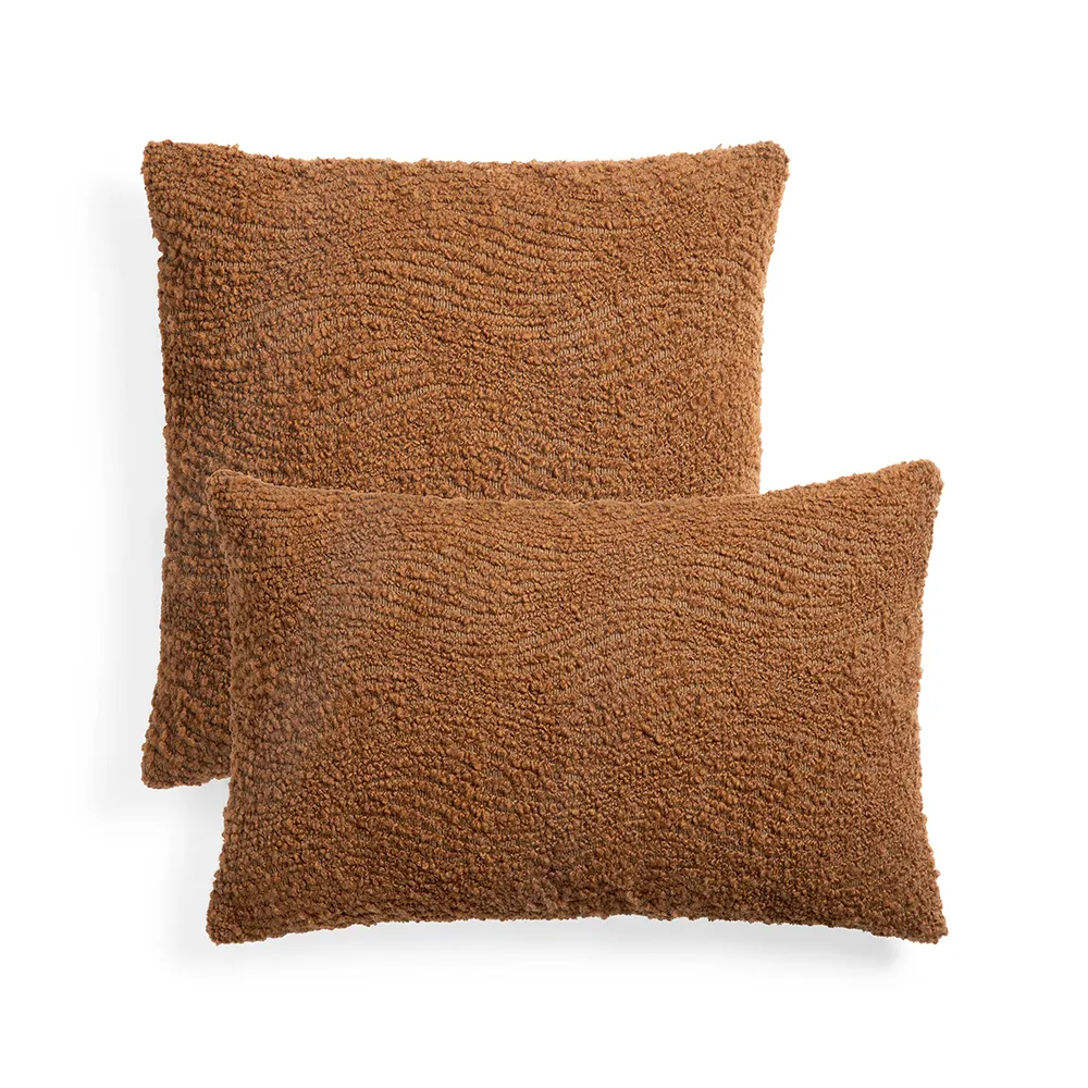 Cushion Cover Wave 50x50 cm Cinnamon