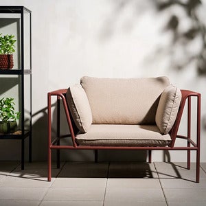 Collier armchair  Zin red / Teddy beige