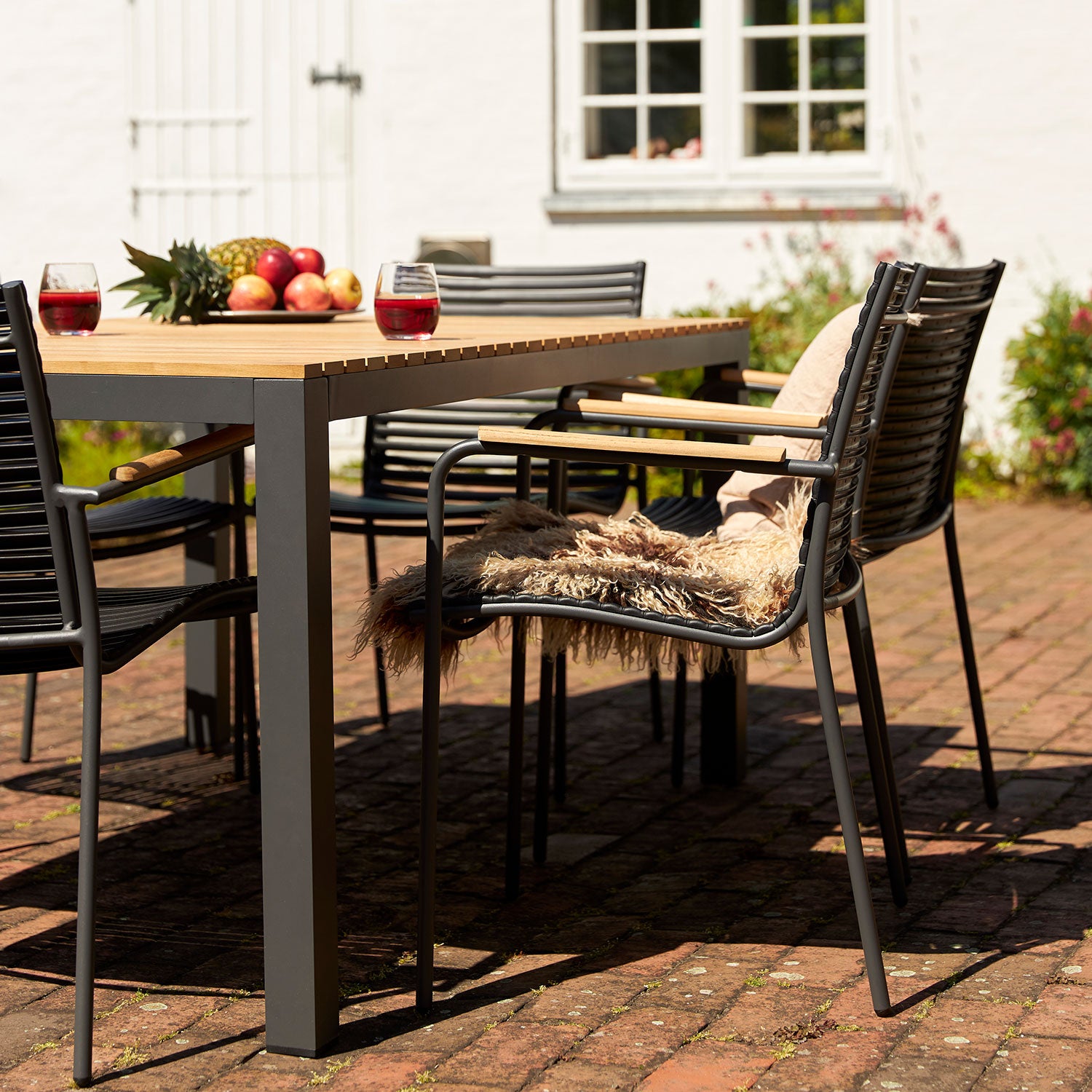 Mood extreme Dining table 100x208 cm teak/ anthracite