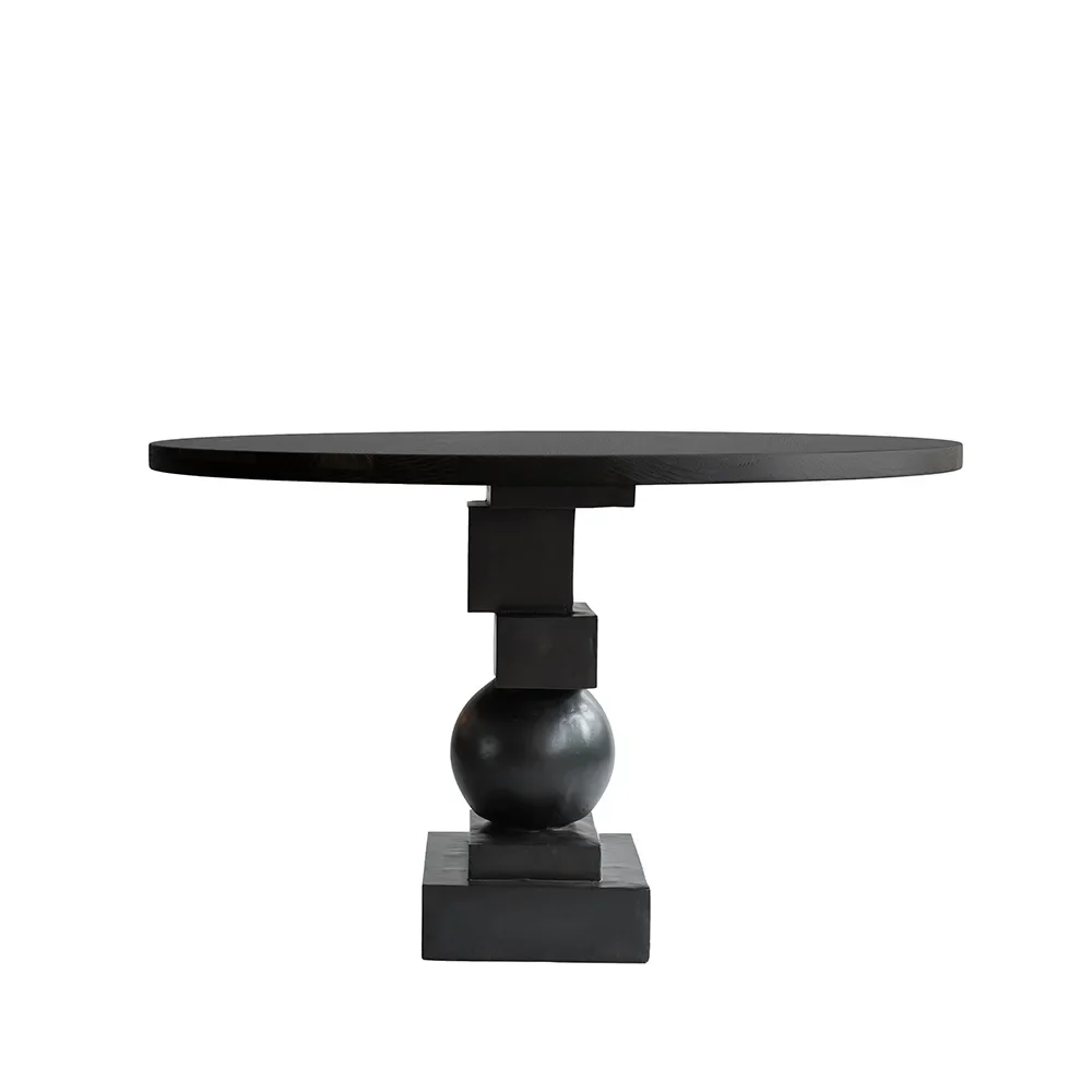 Artist Dining Table, Ø120 - Coffee Black Oak