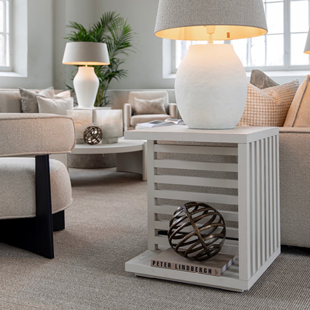 KANE side table-Ivory mist