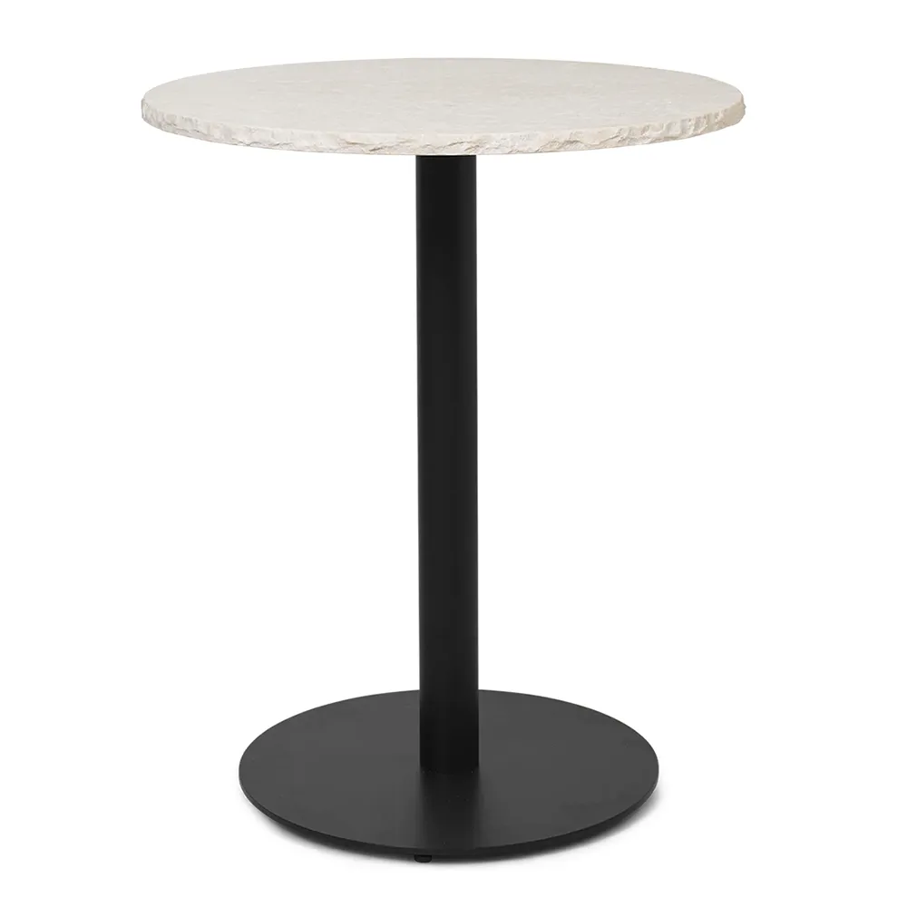 Mineral Café Table - Bianco Curia/Black