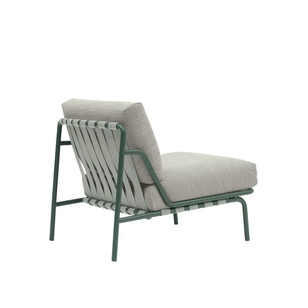 Lounge Chair Settle Ribbed Weave 2/Dark Green