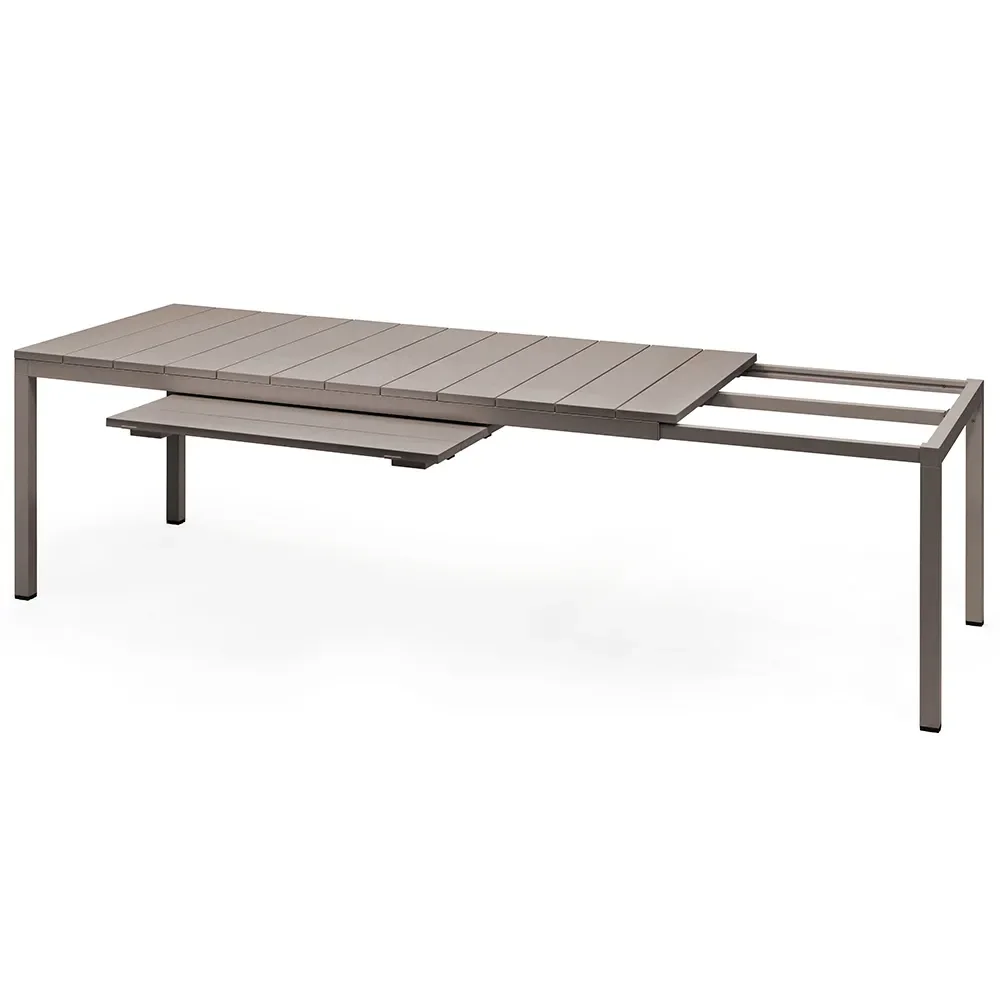 Rio Alu Dining Table 210/280x100 cm Tortora