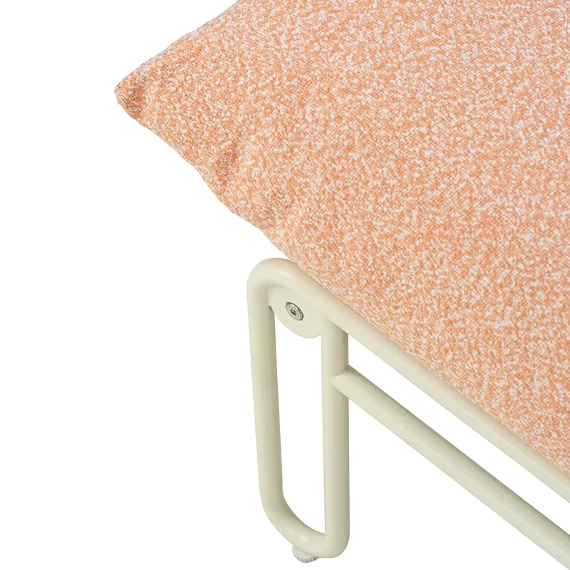 Blixt armchair  Pearl white / Teddy orange