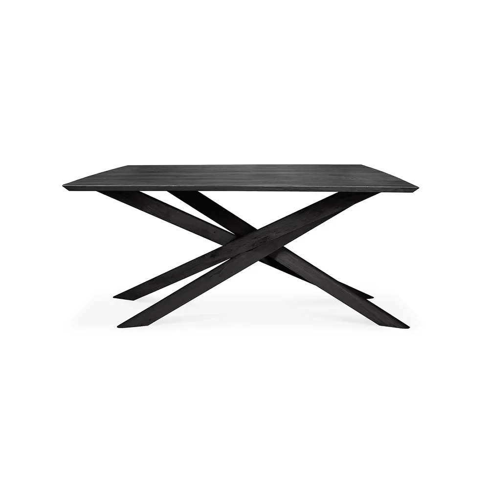 Mikado Dining Table 106x203 cm Black Oak