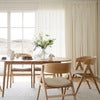 Waterton dining chair with armrests oak/beige fabric