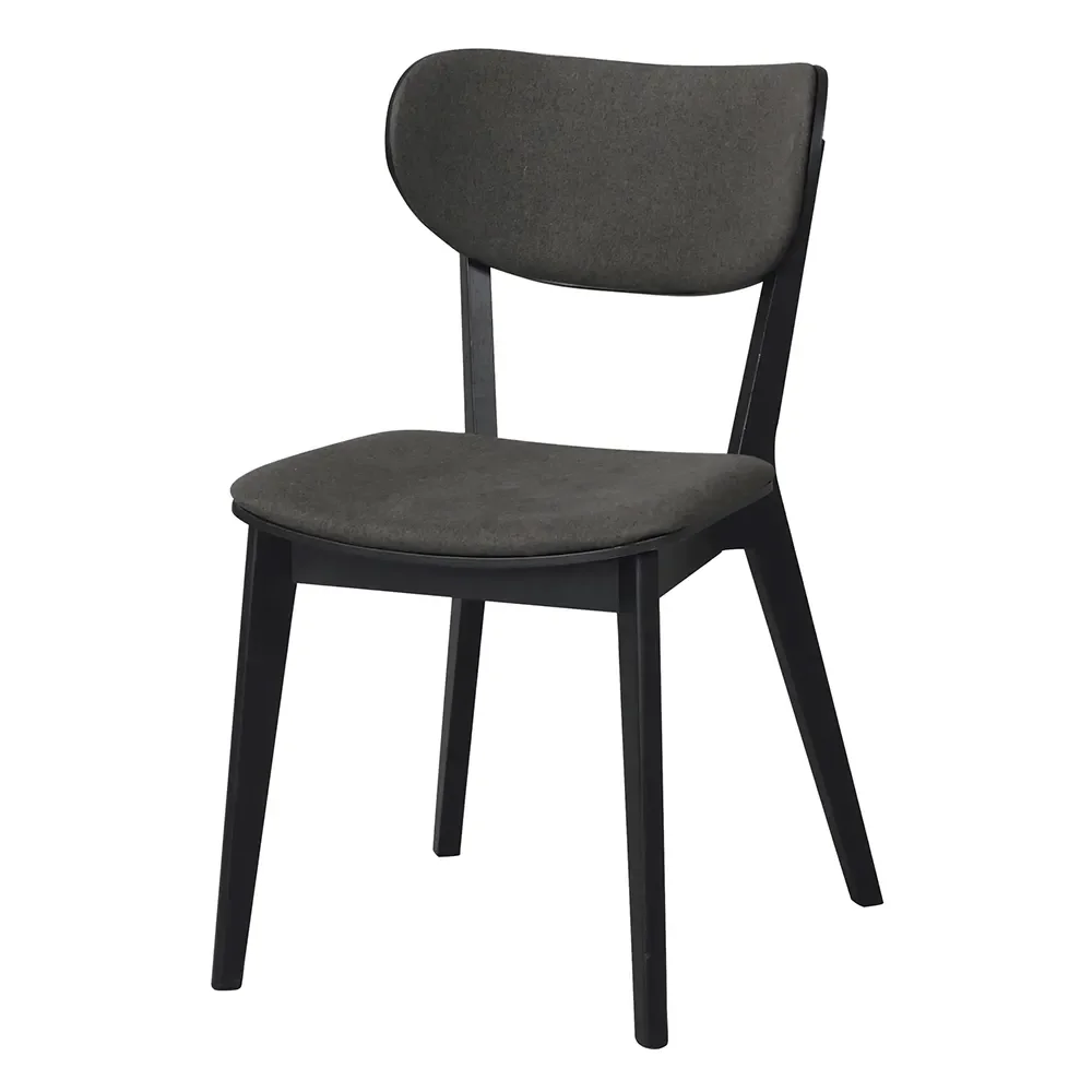 Kato dining chair black oak/dark grey