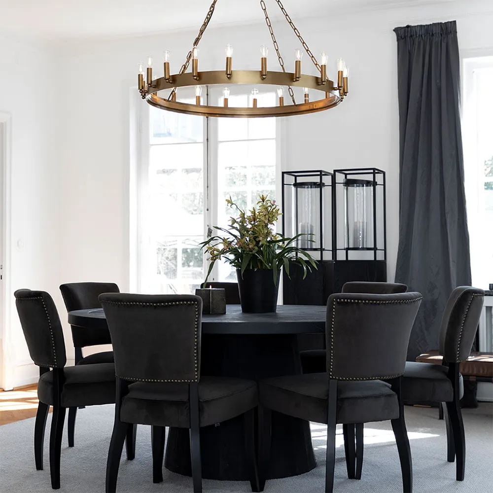 Ceiling light Crown 105 Cm old brass