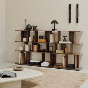 Irregular Shelf Lacquered teak 224 x 37 x 115 cm