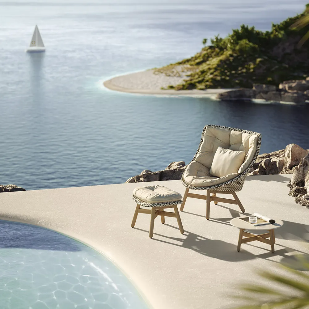 Mbrace wing chair teak AY5 teak 0205 pepper 0115