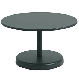 Linear Steel Coffee Table Ø70 cm Dark Green 