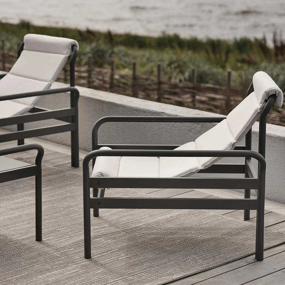 Sling armchair Anthracite/Vanilla